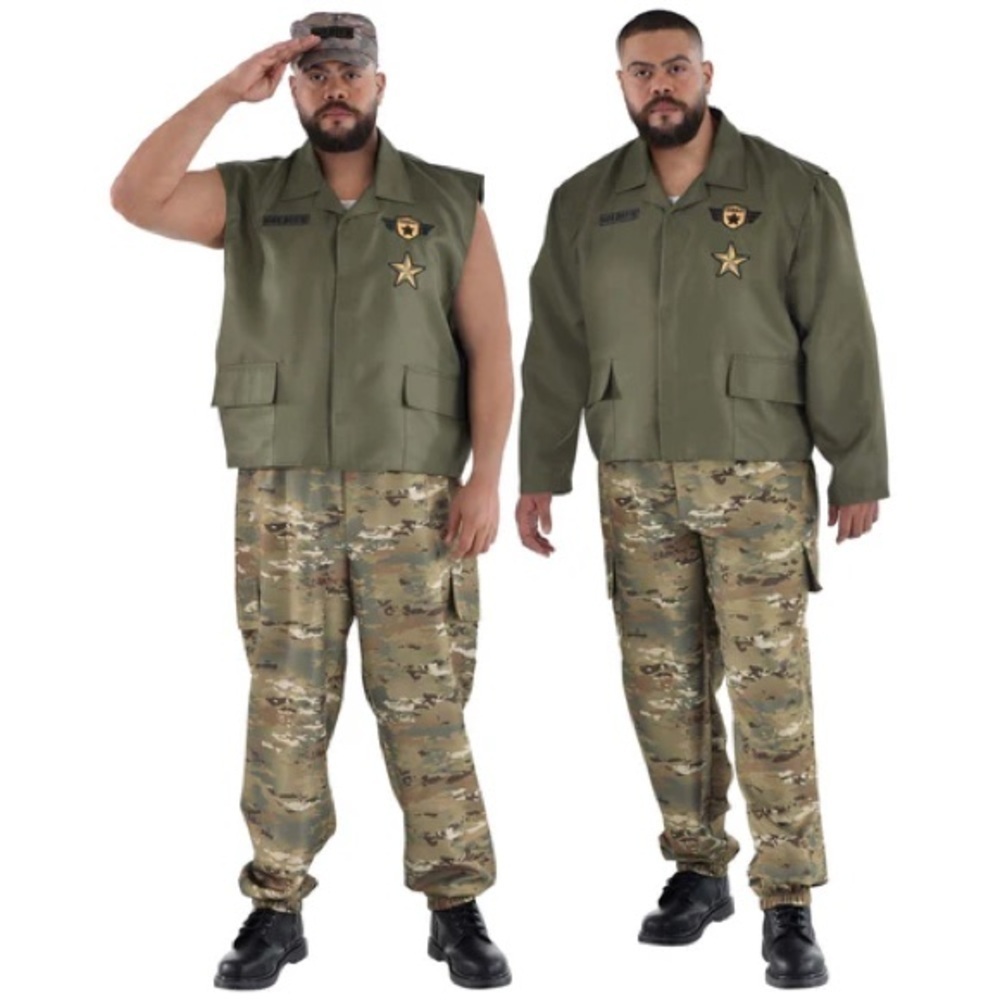 Men Soldier Costume NWT 2XL